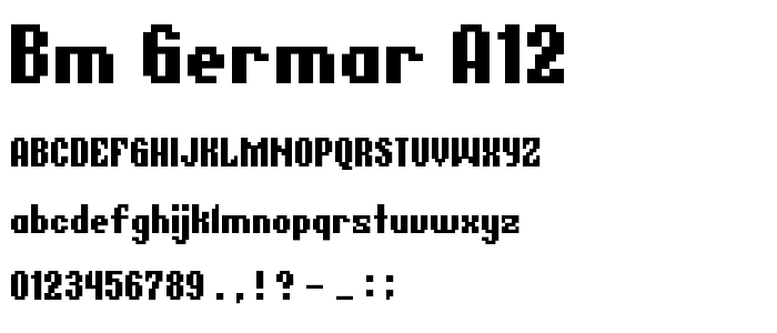 BM germar A12 font